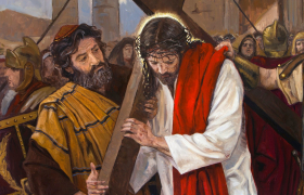 Jesús y el cirineo